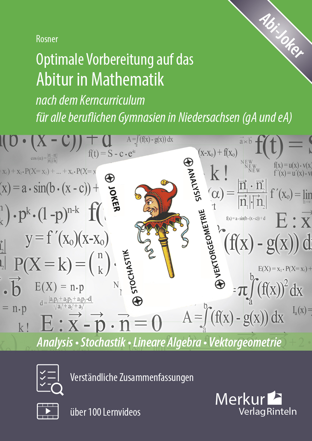 Optimale Vorbereitung auf das Abitur in Mathematik nach dem Kerncurriculum Verständliche Zusammenfassungen zu allen Themen für alle beruflichen Gymnasien in Niedersachsen (gA und eA)